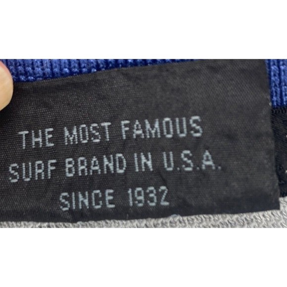 Bear Surf Shirt Men Size Large Logo Pull Over Top V Neck Grey Vintage 1990's - Picture 5 of 10